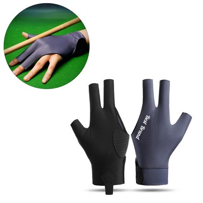 Solid - Color Half - Finger Billiards Glove