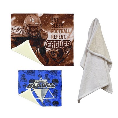 Travel Sherpa Blanket with Silk Touch (30"W x 40"H)