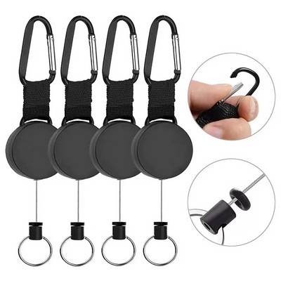 Retractable Keychain + Badge holder w/ Belt Clip