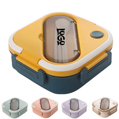 Plastic Leak Proof Lunch Box w/ Utensils