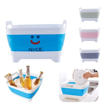 8.5L Collapsible Dish Basin with Drain Plug