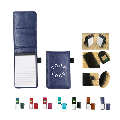 Premium Leather Mini Pocket Notepad Set with Pen Holder