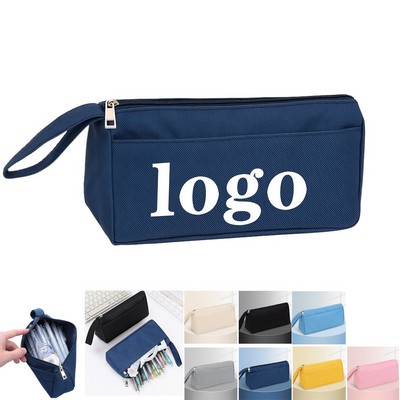 Double Layer Oxford Pencil Bag With Large Capacity