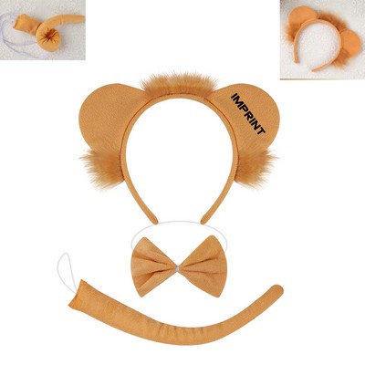 Lion Ears Costume Headband Set