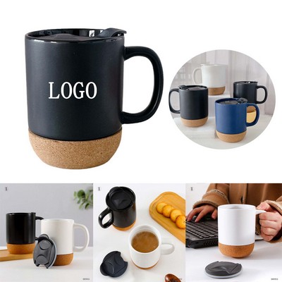12 Oz. Round Ceramic Cork-Bottom Beverage Holding Cup