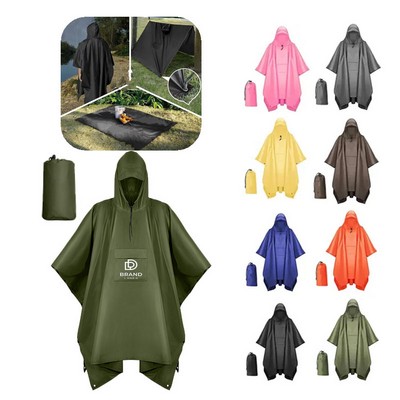 Multi-functional 3-in-1 Sleeved Poncho In Pouch