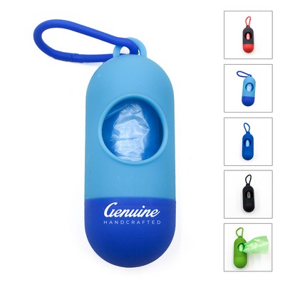 Dog Waste Bag Dispenser with Leash Clip