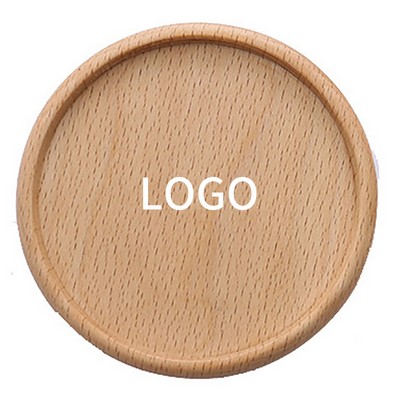 Wooden Circular Recessed Coaster