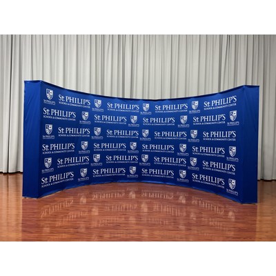 20' Curve Velcro Fabric Pop Up Display(Frame+Graphic)