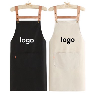 Full Length Apron - Cotton Poly Blend (Custom Logo & Pockets)