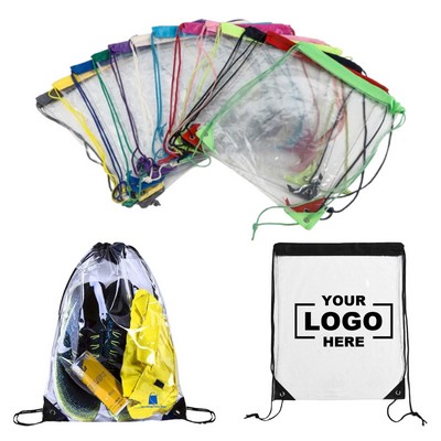 Transparent PVC Drawstring Drawstring Storage Bag