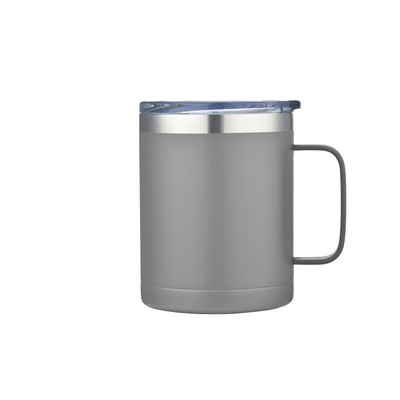 Endura 14 oz Gray SS Vacuum Camping Mug W/ Handle