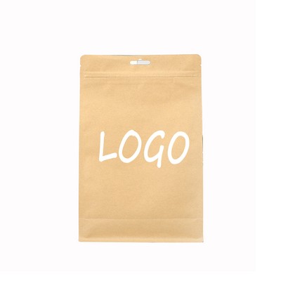 Customized 6.7" X 10" X 3" Kraft Food Grade Storage Stand-Up Bags