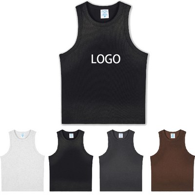 260G Water Washed Tight Fitting Sleeveless Vest