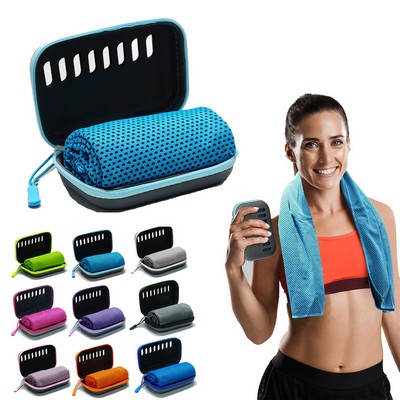 Cooling Towels with EVA Box Quick Dry Towel for Sports Fitness