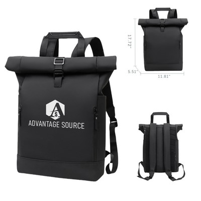 PU Roll Top Backpack