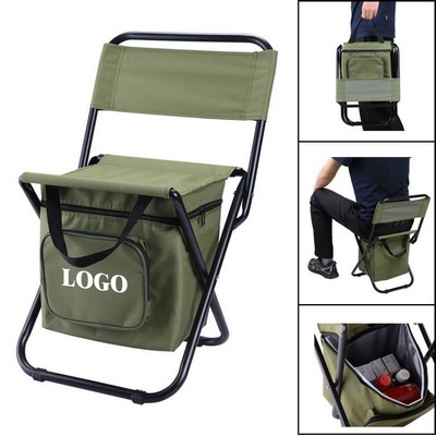 Folding Chair With Cooler Bag
