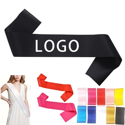 Blank Satin Sash Plain Assorted Sash