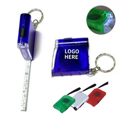 Stylish LED Measuring Tape Keychain