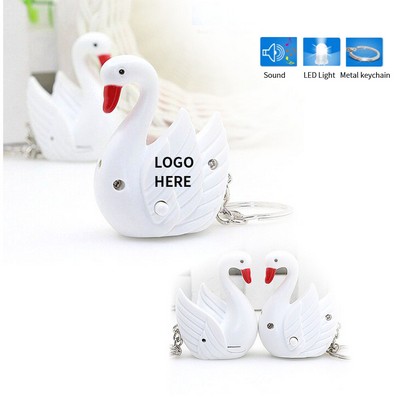 Gleaming Swan LED & Sound Keychain