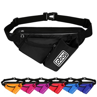 Nylon Fanny Pack with Water Bottle Pocket
