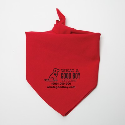 Personalized Red Square Pet Bandana
