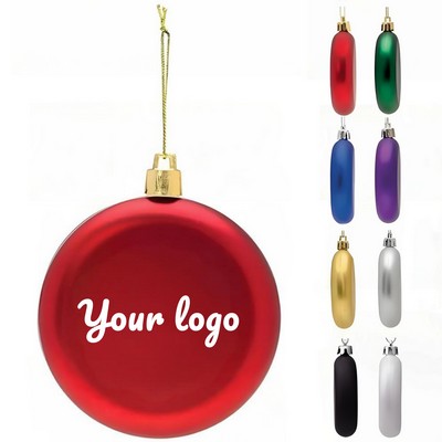 Shatter Proof Flat Round Christmas Ornament