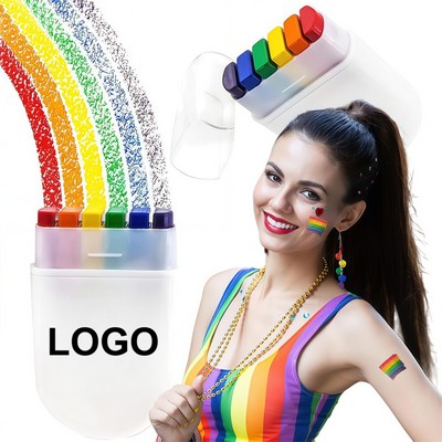 Holiday Celebration Rainbow Flag Paint Striped Crayons