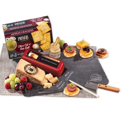 Genuine Slate Serving Plate with Wisconsin Cheese