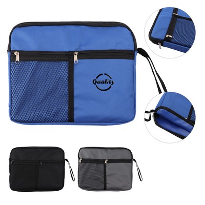 Polyester Waterproof Travel Cosmetic Toiletry Bag W/ Handle