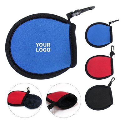 Neoprene Golf Ball Pouch Four Inches Length Four Inches Width