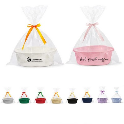 Gift Basket with Gift Bag and Ribbons