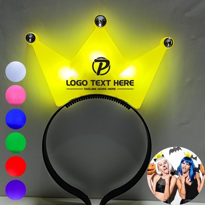 LED Crown Tiara Princess Headband Built-in Battery