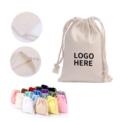 Canvas Tote with Drawstrings