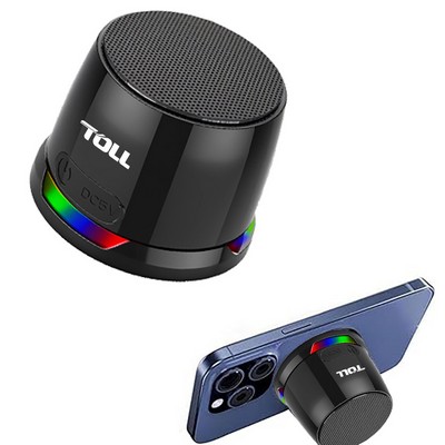 Magnetic Bluetooth Speaker,Multifunctional Portable Speaker with Multi RGB Color Light Phone Stand
