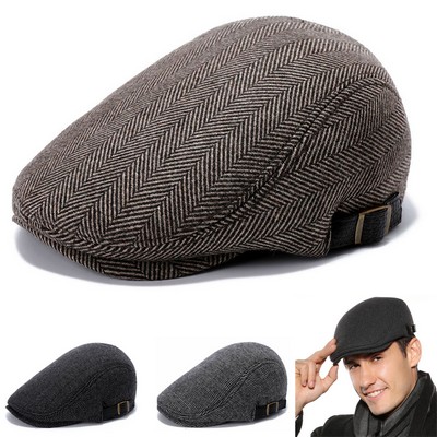 Men's Herringbone Flat Hat
