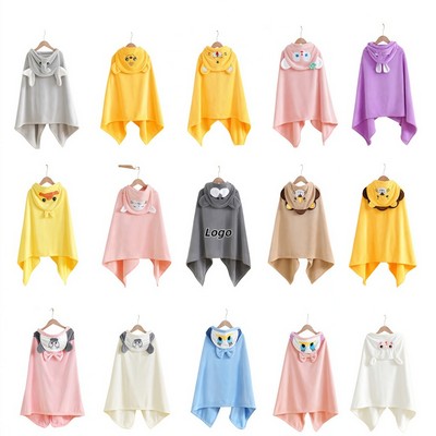Adorable Monkey Hooded Baby Towel and Cape Bathrobe