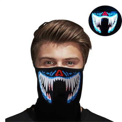 LED Neck Gaiter Skull Face Mask