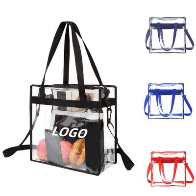 Large Beach Concert Clear PVC Shopping Tote Bag