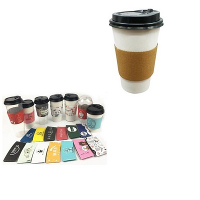 12/16/20/24 Oz Disposable Double Layer Craft Paper Coffee Cup Sleeve/Beverage Wrap