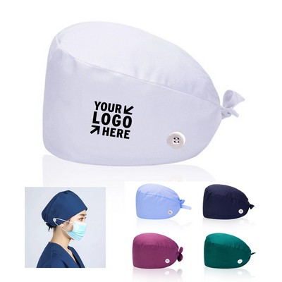 Nurse Scrub Hat with Button