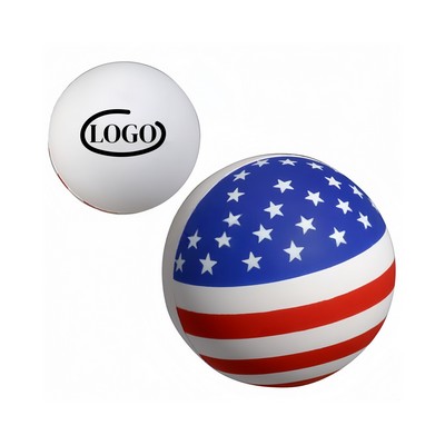 2.75" Round Shaped Stress Reliever With Flag Design-Moq 100(Delivery Within 15 Calendar Days)