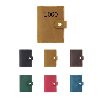 Genuine Leather Mini Pocket Notebook