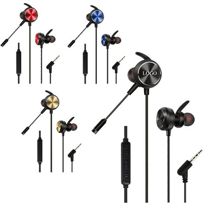 In-ear Gaming Headphones With Detachable Microphone