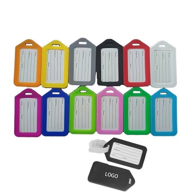 Plastic Luggage Tag Identifiers with Lanyard