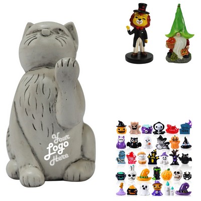 Halloween Resin Bag Fillers Garden Dollhouse Decor Cat Figurine