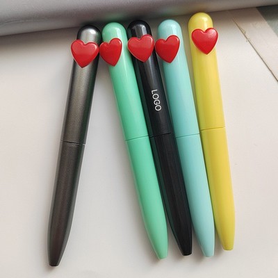 Multi-Color Mini Heart Ballpoint Pen Short Twist Action Advertising Gift and Promotional Pen