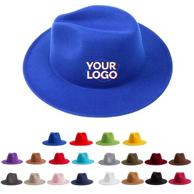 Vintage Wide Brim Jazz Felt Hat