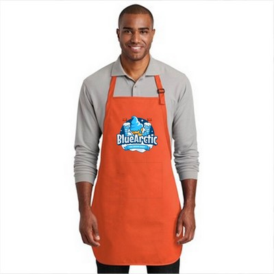 6 oz Full-Length Adjustable Bib Apron with Pockets