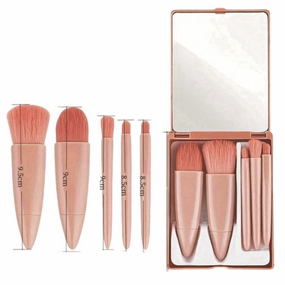 5-Piece Travel Makeup Brush Set